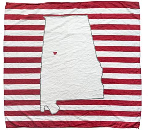 Twig & Bale Tuscalooosa Alabama שמיכה לתינוקות כותנה אורגנית מוסלין שמיכה - 47 x 43 - מתנת תינוקות אלבמה לבנים