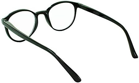 יוניסקס-מבוגר הקוראים הטובים ביותר משקפי קריאה סגלגלים עדשה שחורה / ברורה, 1.5
