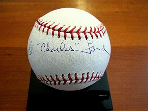 אד צ'ארלס פורד ווייטי 1961 WS MVP Yankees HOF חתום Auto OML בייסבול JSA GEM - כדורי בייסבול עם חתימה