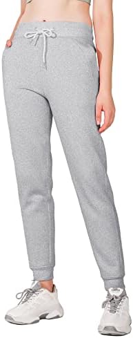 רצים מותניים גבוהים של MCEDAR לנשים מכנסי טרנינג תרמיים מרופדים בחורף עם כיסים אימון קטן מכנסי ריצה בסיסיים