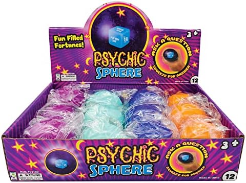 Raymond Geddes Spycic Sthere צעצועים כדור - צבעוני ומלא נצנצים כדורים עם קוביות תשובה - צעצועי חידוש קשוחים