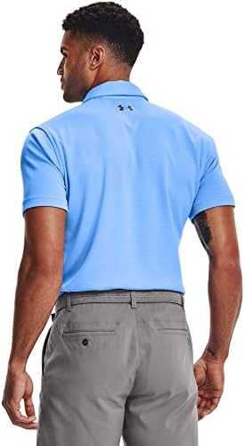 מתחת לשריון פולו גולף טק של גברים, קרולינה כחולה /אפור המגרש, X-Large גבוה