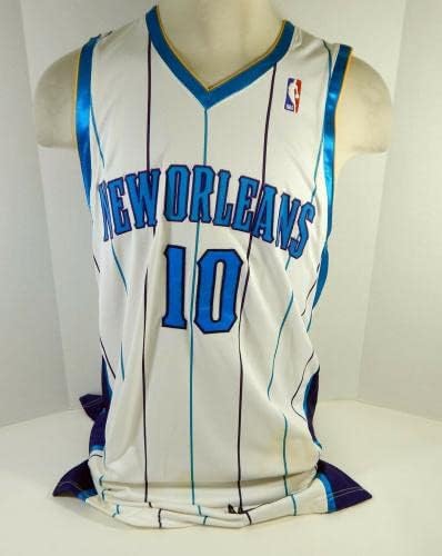 2008-09 ניו אורלינס הורנטס וויליאמס 10 משחק הונפק ג'רזי לבן 46 484 - משחק NBA בשימוש