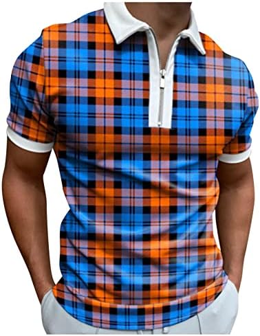 חולצות פולו לגברים כפתור למטה חולצה גיאומטריה הדפסת בגדי רחוב חולצות גולף שרוול קצר חולצות הנלי חולצות