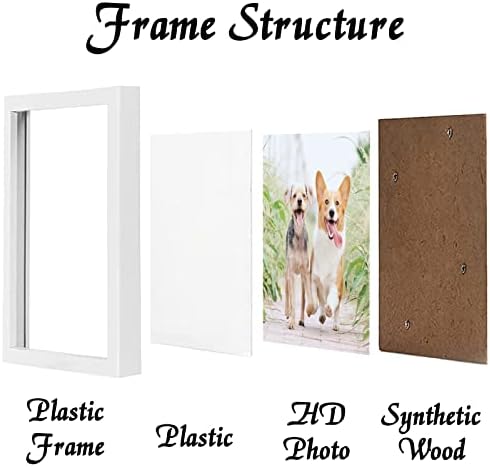 ICARIERY לבן 13x13 מסגרת תמונה סט של 2, מסגרות תמונה שקופות גבוהות ל -13 X 13 רבוע צילום קולאז 'קולאז'