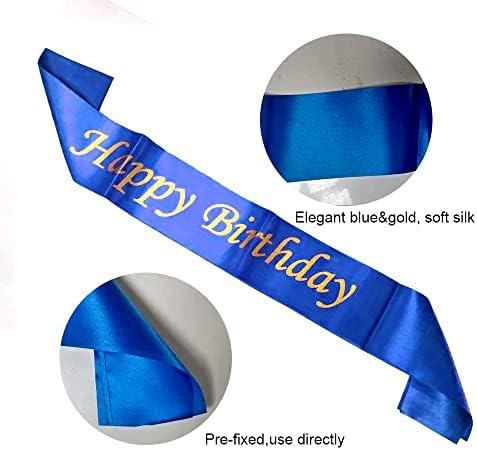 יוג'יאונלי קישוטי מסיבת יום הולדת 26 כחול יום הולדת שמח בלונים כחול מספר 26 יום הולדת שמח עוגת אבנט טופר טקס ובלוני