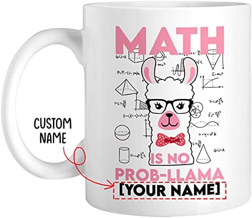 את תה וקפה בית אישית מתמטיקה הוא לא פרוב-לאמה ספל, מותאם אישית קרמיקה ספל עבור מורה, תלמיד, יפה מתנה