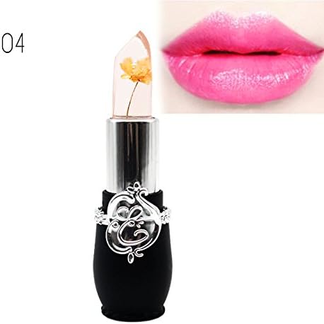 חבילה של 6 קריסטל פרח ג ' לי שפתון, לאורך זמן מזין שפתון שפות קרם לחות קסם טמפרטורת צבע שינוי גלוס, קריסטל