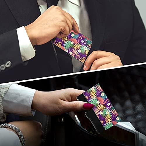 צבעוני פלמינגו עסקים כרטיס מחזיק עבור נשים גברים עסקים כרטיס בעל מקרה עם עור אשראי כרטיס אישי כרטיס מזהה
