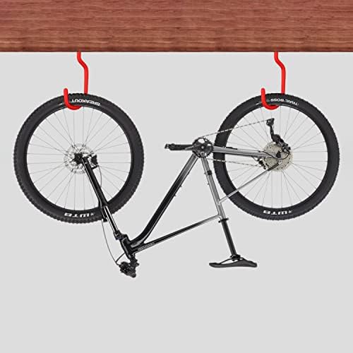סמארטולוגיה גדול במיוחד אופני וו, גומי מצופה אופניים קולב, כבד החובה בורג בתקרה ווי מוסך קיר ולשפוך,