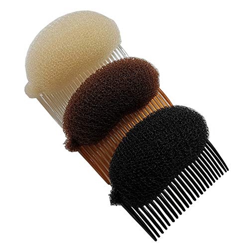 6 יחידות נפח שיער בסיס מוסיף להקפיץ אותו שיער רפידות שיער מסרק צמת כלי שיער אביזרי בז'