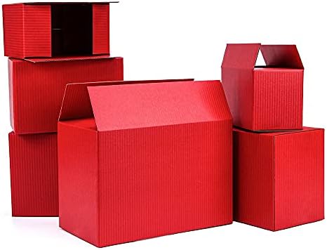 שוקלה 914 5 יחידות / 10 יחידות אדום קרטון גלי נייר אחסון קטן תיבת תכשיט אריזת אריזת מתנה תמיכה