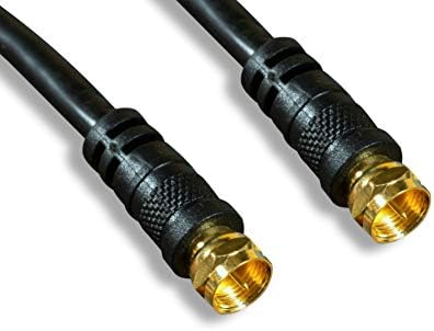 Cablelera zcttfdmm-06 RG-6 כבל קואקסיאלי עם מחבר זהב בורג מסוג F, 6 ', 18AWG