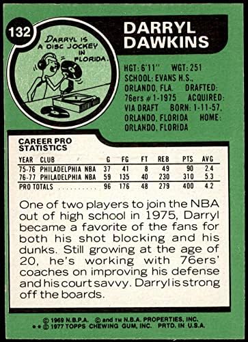 1977 Topps 132 Darryl Dawkins Philadelphia 76ers VG/Ex 76ers