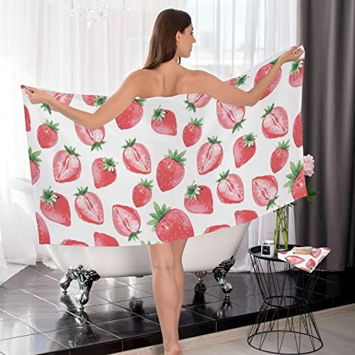 Innewgogo Strawberry Cotton מגבת סט מגבת מגבת מגבות מגבות 2 מגבות מקלחת סופר סופגות מגבות רכות כותנה