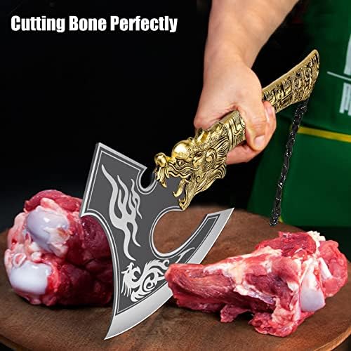מגניב עיצוב יד מזויף בשר קליבר מטבח גרזן סט אולטרה חד הקצב סכין כבד החובה עצם קליבר תכליתי בישול סכיני מטבח
