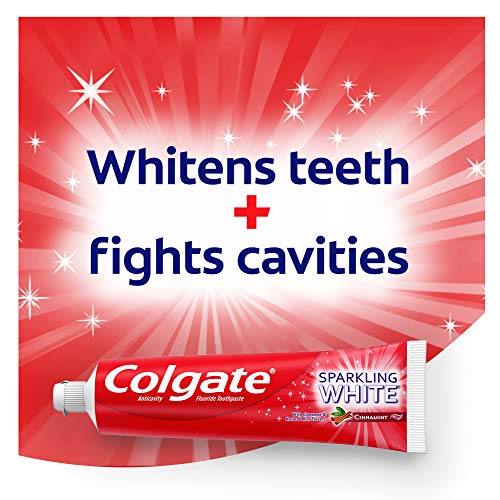 משחת שיניים קינמון לבנה נוצצת של קולגייט עם פלואוריד -6 אונקיה