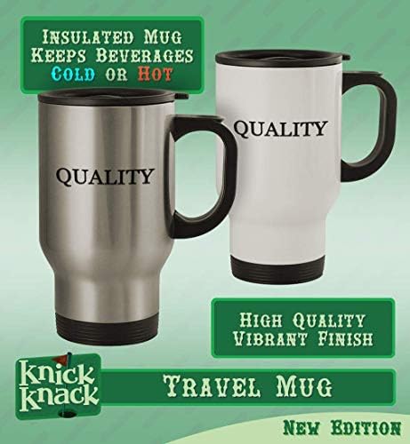 מתנות Knick Knack Decantation - ספל נסיעות נירוסטה 14oz, כסף