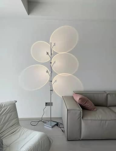 KITVONA מנורת רצפה מודרנית לסלון, מנורת רצפת LED מגניבה לחדר שינה, תאורת אווירה רומטית עם 5