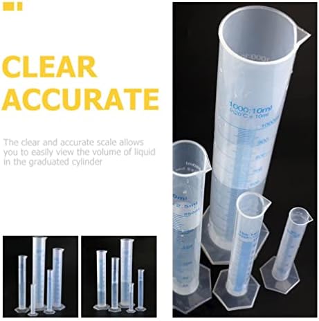 FOMIYEY כוסות מדידה פלסטיק 5 יחידות פלסטיק מדידת צילינדר מערך -50 מל/100 מל/250 מל/500 מל/1000