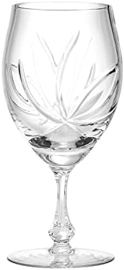 כלי זכוכית קריסטל חתוכים רוסיים אלגנטיים ומודרניים לאירוח מסיבות ואירועים-7 אונקיות, גביע, סט של 6