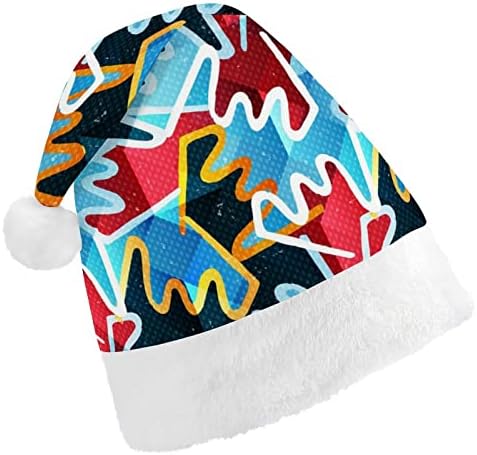 בציר גראנג ' מרקם מצחיק חג המולד כובע סנטה קלאוס כובעי קצר קטיפה עם לבן חפתים עבור חג המולד מסיבת חג אספקת