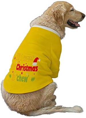מחמד חיית מחמד כל מה שאני רוצה לחג המולד מודפס צוואר עגול שרוולים מלאים ז'קט כלבים טכני לבגדי כלבים צ'יוואווה,