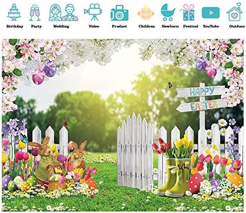 פסחא תמונה רקע אביב פרחי דשא רקע צבעוני ביצת ארנב רקע עבור פסחא מסיבת קישוט תינוק מקלחת 12512