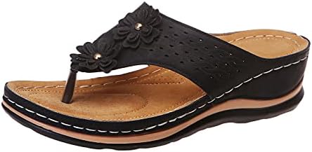 סנדלים לנשים נעלי בית אורתופדיות עם תמיכה בקשת אנטי להחליק נעליים נושמות נושמות וינטגיות כפכפות לבושות