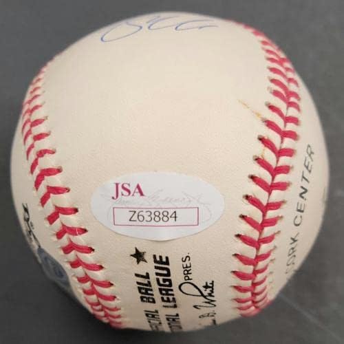מייק טרוט ומוחמד עלי עזים כתובת חתמה בייסבול ~ MLB HOLO + JSA - כדורי בייסבול עם חתימה