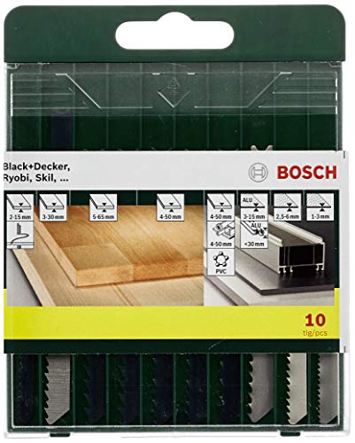 Bosch 2607019461 ערכת להב פאזל לעץ/מתכת עם מכשיר T 10 יח '