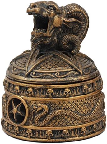 Ebros Satanic Sabbatic Goat Baphomet מעשן זרימה אחורית קטורת קטורת חרוט פסל פפומט סוד תכשיטים דקורטיביים