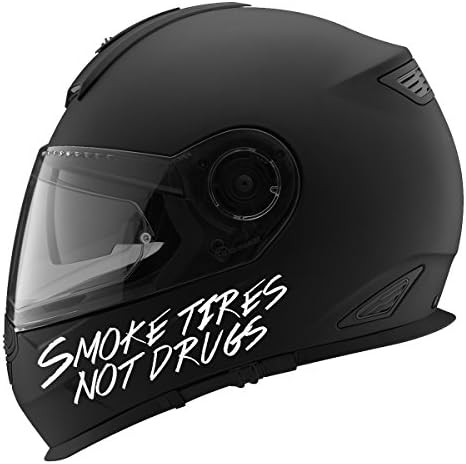 צמיגי עשן לא סמים מכוניות אוטומטיות מירוץ קסדת אופנוע מדבקות - 5 - לבן