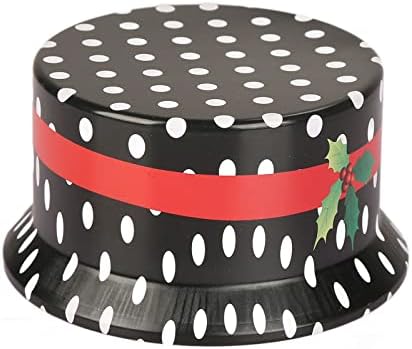 קופסת ברזל ממתקים לחג המולד, פינות מעוגלות בטוחות קיבולת גדולה רולי פולי עיצוב קופסת ממתקים מתכת חג המולד