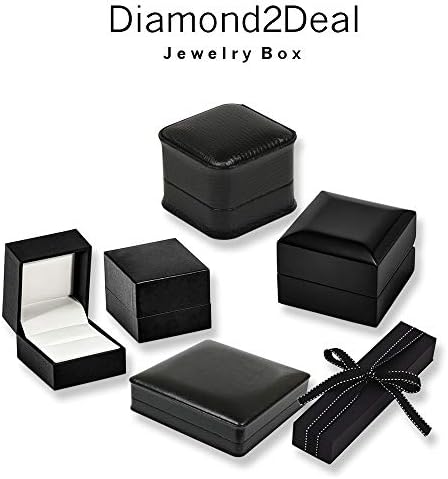 Diamond2deal כפרי Burlwood שיבוץ קופסת תכשיטים מתומנת