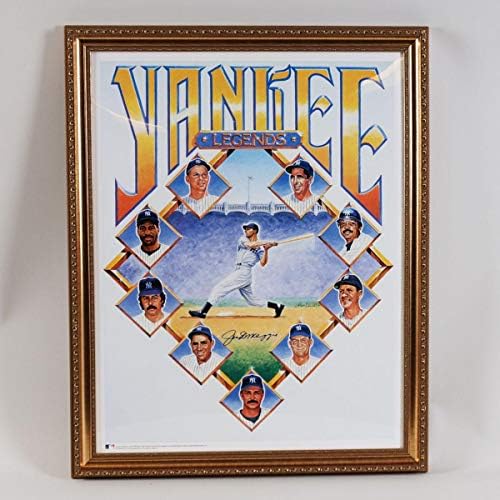 Joe Dimaggio Drinted Print Display Yankees Legends Ron Lewis - COA JSA - Artoggled MLB Art