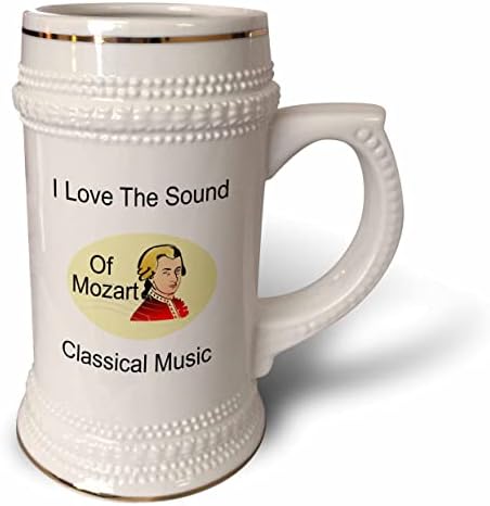 תמונת 3 של I Love Sound of Mozart Classical Music עם קריקטורה. - 22oz שטיין ספל