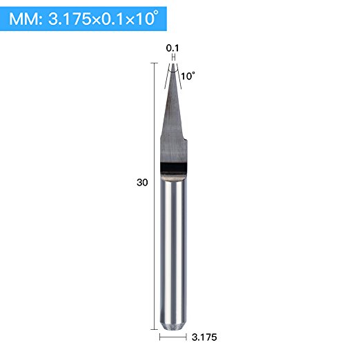 Huhao 10 pcs 10 ° 3.175 ממ קרביד PCB חתיכות חריטה