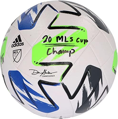 Gyasi Zardes Columbus Crew חתימה MLS 2020 כדורגל כדורגל העתק אדידיס עם כתובת 20 MLS Cup Champ - כדורי כדורגל