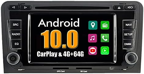 Roverone Android 8.0 ב- Dash Car DVD GPS מערכת ניווט עבור Audi A3 S3 RS3 2002-2011 עם STEREO RADIO RADIO