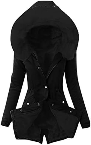 מעיל מזדמן מצויד ומוצק לנשים שיוצרות מעילי שרוול ארוך פרווה מרופדת עם מותניים עניבה גדולות עם מעיל סתיו