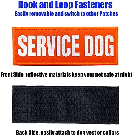 טלאי כלבים של שירות רפלקטיבי זוהר עם לולאת וו גיבוי ארהב דגל אמריקאי דגל בקש לחיטה בכתום אימונים