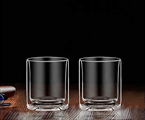 שמש של תה כפול מוקף חומה שתיית זכוכית, מנהטן-סגנון זכוכית עבור חם וקר נוזלים, ויסקי, בורבון, וודקה, וסקוטש