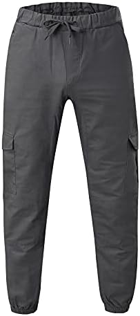 מכנסי מטען למכנסי חותלות צבעוני מכנסיים מזדמנים מכנסיים לגברים מרובי כיסים מטען מכנסי גברים מוצקים