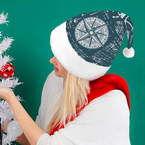 בציר ימי סימנים חג המולד כובע סנטה כובע עבור יוניסקס מבוגרים נוחות קלאסי חג המולד כובע עבור מסיבת