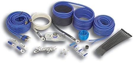 STINGER SK6681 8-GAUGE 6000 סדרה ערכת התקנת מגבר מלאה, כחול