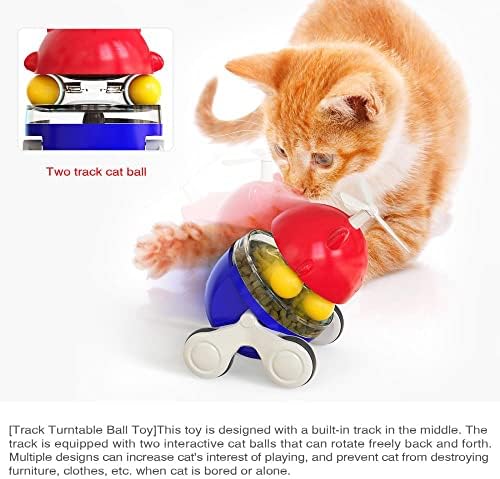 Oallk מפעיל חתולים ברי מזל צעצועים טחנת רוח מזינים מחליקים כדורים אימונים החלקה