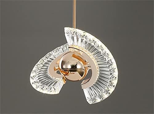 מסעדת ZHYH קריסטל קו ארוך אורות תליון קטנים נברשת תקרה יכולה לסובב מנורה עגולה רב-בצורת