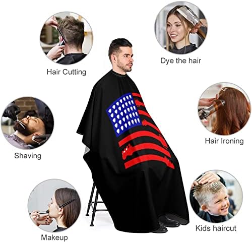 גיטרה דגל אמריקאי ספר קייפ מקצועי חיתוך שיער חיתוך מספרה מספרה כף סלון כף לגברים נשים
