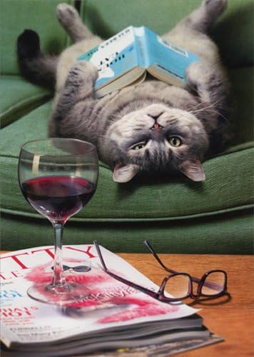 הפוך חתול קריאת ספר-אוונטי מצחיק אמא של יום כרטיס